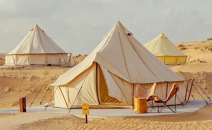 Renting a bell tent in Dubai