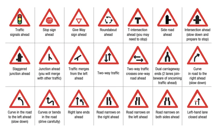 Warning Traffic Signs in Dubai