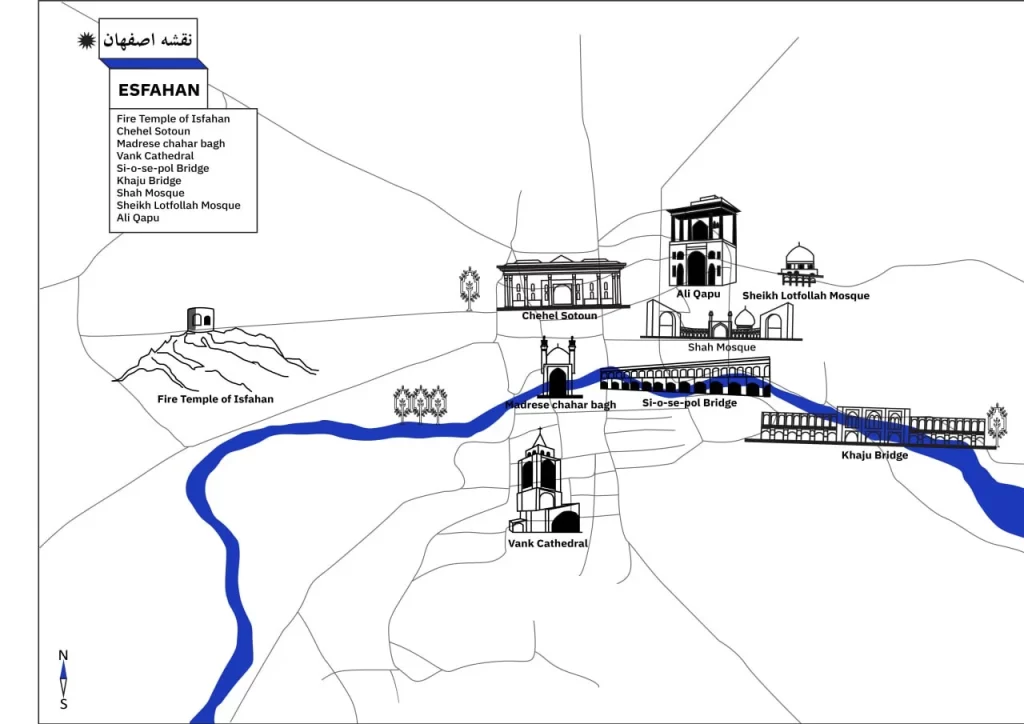 Isfahan Tourist Map