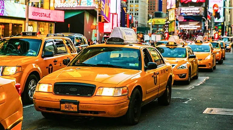 Yellow taxis in New York City