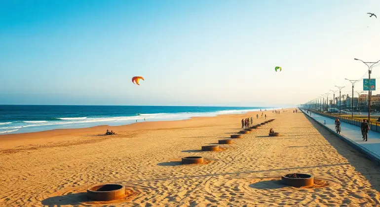 Dockweiler Beach in Los Angeles