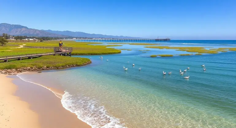 Malibu Lagoon Beach in Los Angeles