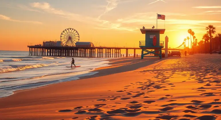 Santa Monica Beach in Los Angeles