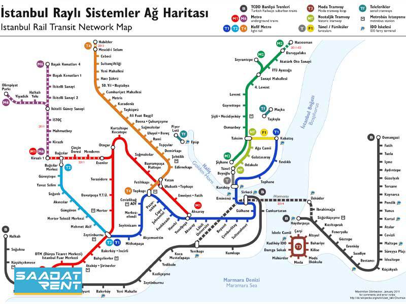 Istanbul Metro Map 