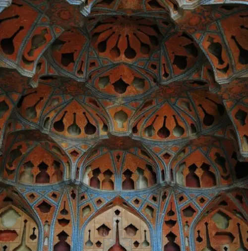 inside of ali qapu palace in isfahan
