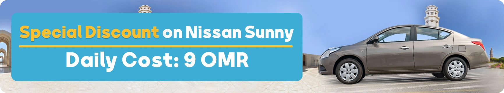 nissan sunny rental discount in Oman