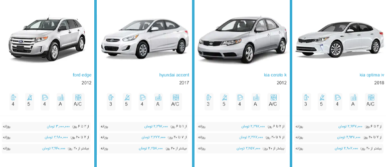 اجاره خودرو در کیش