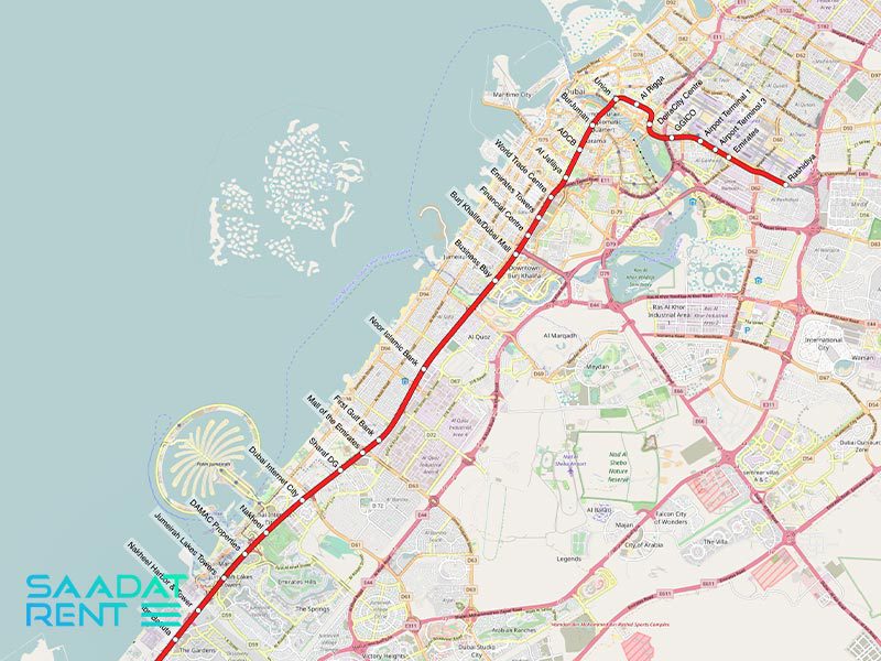 Dubai Metro - Stations, lines, fares and rules | Saadatrent