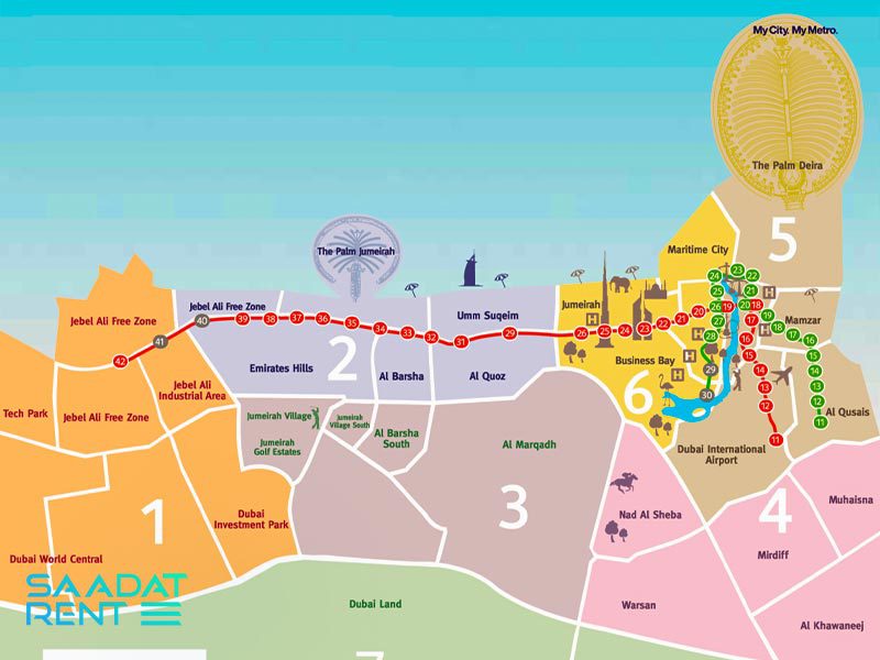 Dubai Metro - Stations, lines, fares and rules | Saadatrent